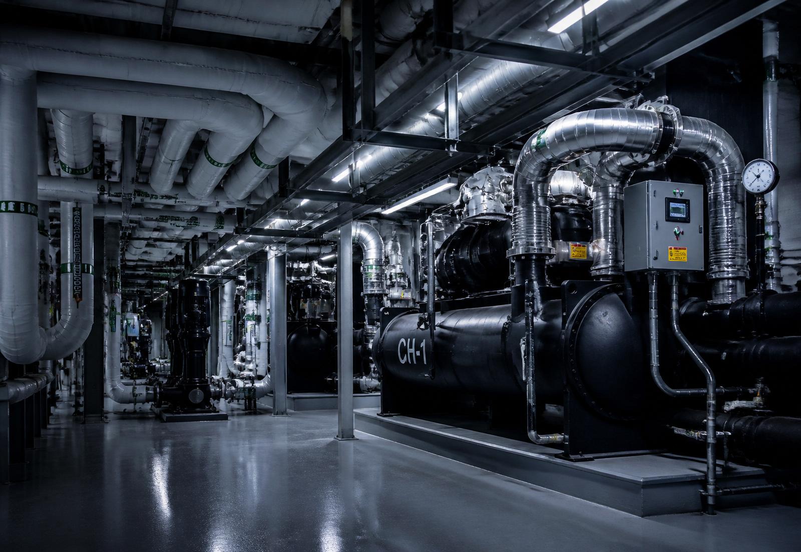 Chilled water plant room
